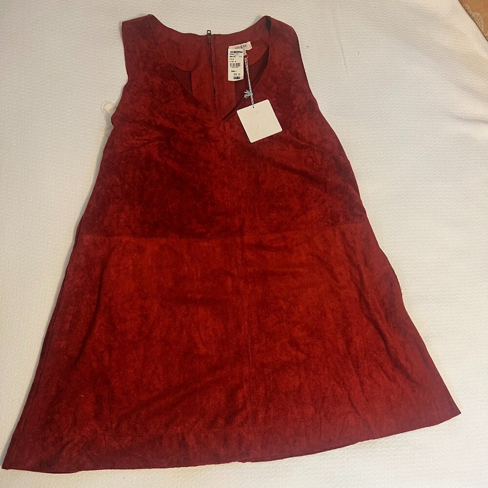 Umgee Faux Suede Mini Dress - Burnt Red - NWT, Size M